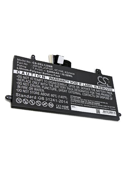 BTC-DEL125NB battery (5200 mAh 7.6 V, Black)