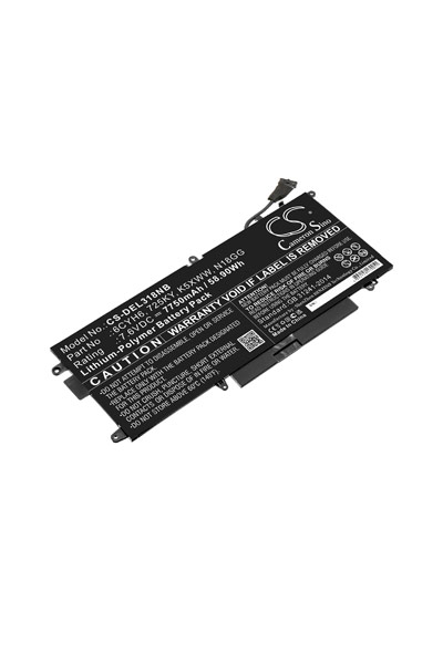 BTC-DEL318NB batteri (7750 mAh 7.6 V, Sort)
