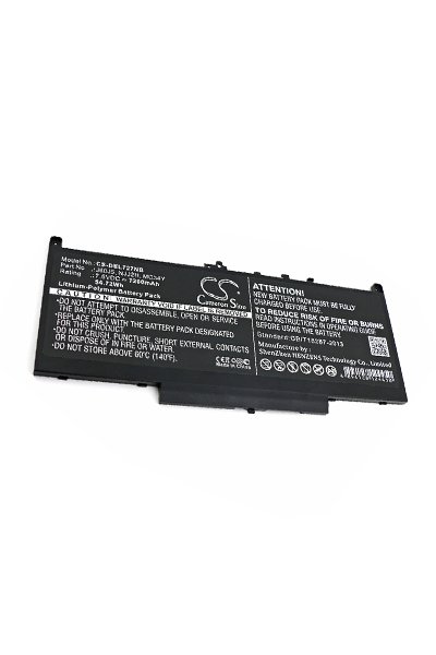 BTC-DEL727NB batería (7200 mAh 7.6 V, Negro)