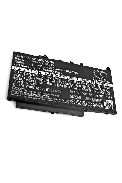 BTC-DEL747NB batteri (3300 mAh 11.1 V, Sort)