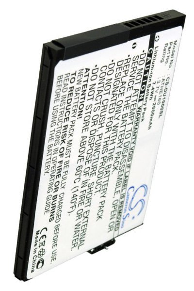 BTC-DU1000SL battery (2000 mAh 3.7 V, Black)