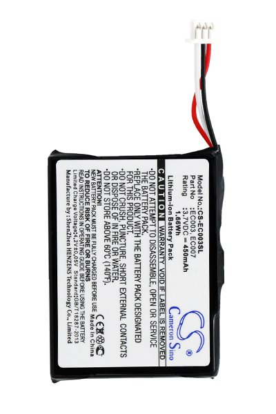 BTC-EC003SL battery (450 mAh 3.7 V, Black)