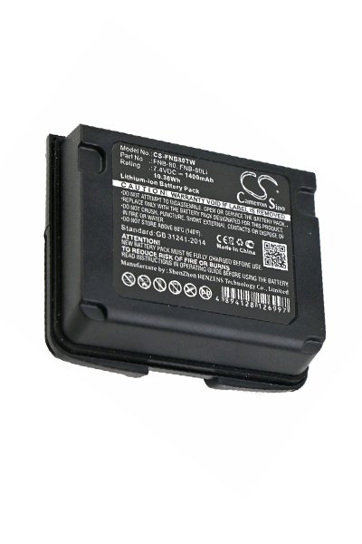 BTC-FNB80TW battery (1400 mAh 7.4 V, Black)