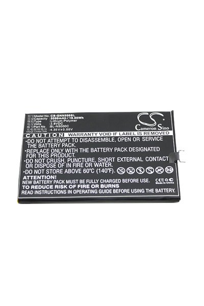BTC-GNN500SL batería (5000 mAh 3.8 V, Negro)
