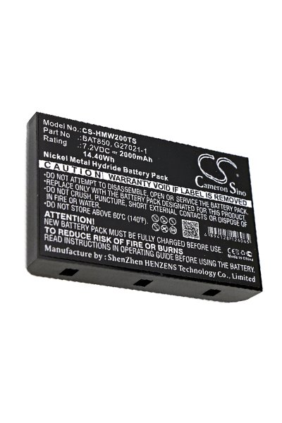 BTC-HMW200TS battery (2000 mAh 7.2 V, Black)