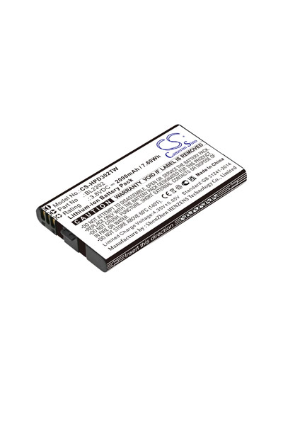 BTC-HPD302TW battery (2000 mAh 3.8 V, Black)