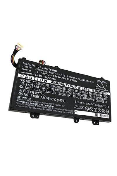BTC-HPM700NB battery (5200 mAh 11.55 V, Black)