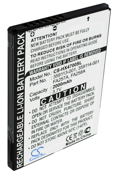 BTC-HX4700SL battery (2000 mAh 3.7 V, Black)