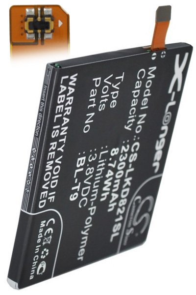 BTC-LKD821SL battery (2300 mAh 3.8 V, Black)