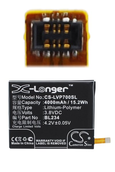BTC-LVP700SL battery (4000 mAh 3.8 V)