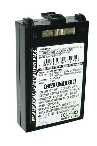 BTC-MC70ML batteri (1800 mAh 3.7 V, Sort)