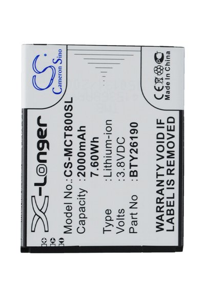 BTC-MCT800SL batteri (2000 mAh 3.8 V)