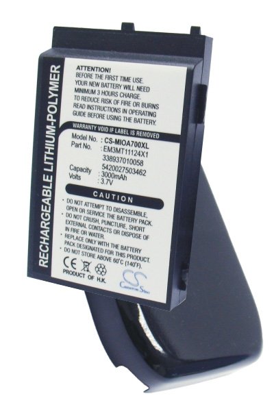 BTC-MIO701XL akkumulátor (3000 mAh 3.7 V, Fekete)