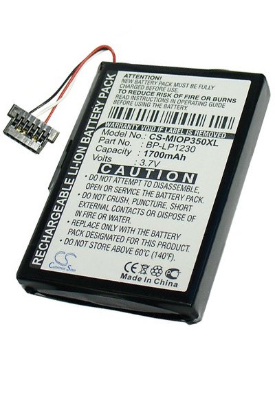 1700 mAh 3.7 V batteri (Sort)