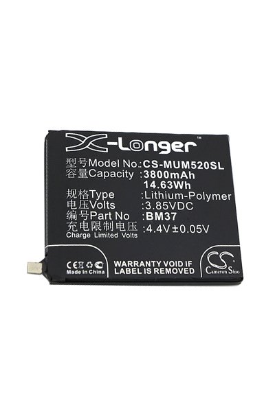 BTC-MUM520SL battery (3800 mAh 3.85 V, Black)
