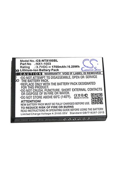 BTC-NTX100BL battery (1700 mAh 3.7 V, Black)