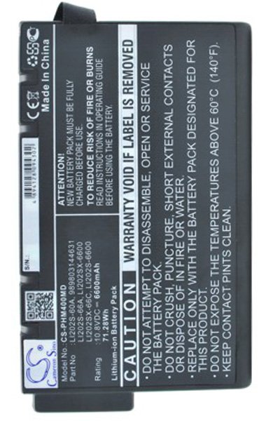BTC-PHM400MD bateria (6600 mAh 10.8 V)