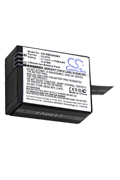 BTC-RBD500MX battery (1180 mAh 3.7 V, Black)