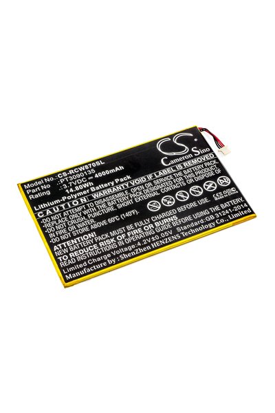 BTC-RCW870SL batterie (4000 mAh 3.7 V, Noir)