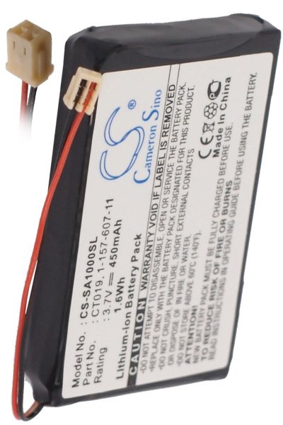 BTC-SA1000SL battery (450 mAh 3.7 V, Black)