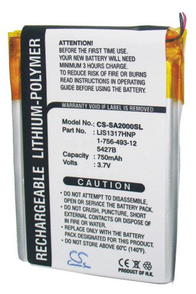 BTC-SA2000SL batterie (750 mAh 3.7 V, Noir)