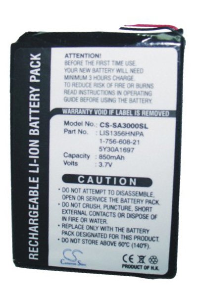 BTC-SA3000SL battery (850 mAh 3.7 V, Black)