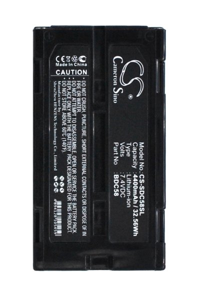 BTC-SDC58SL battery (4400 mAh 7.4 V, Black)