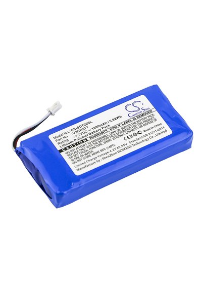 BTC-SDT20SL battery (1600 mAh 3.7 V, Black)