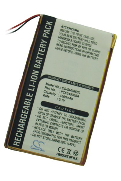 BTC-SM385SL battery (1600 mAh 3.7 V, Black)