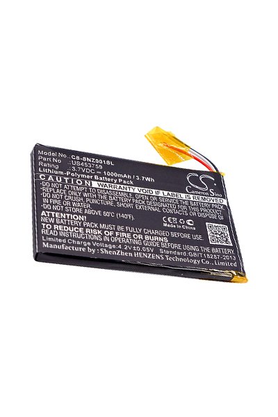 BTC-SNZ001SL battery (1000 mAh 3.7 V, Black)