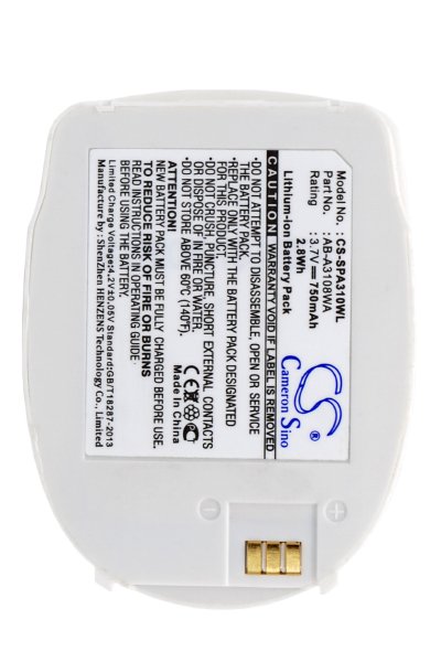 BTC-SPA310WL battery (750 mAh 3.7 V, White)