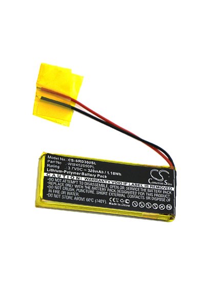 BTC-SRD300SL battery (320 mAh 3.7 V, Black)