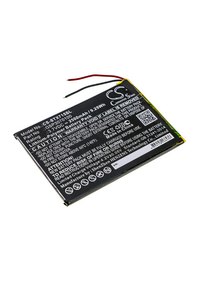 BTC-STX715SL battery (2500 mAh 3.7 V, Black)
