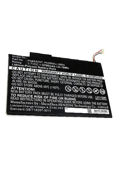 BTC-TRA200SL battery (6700 mAh 3.7 V, Black)
