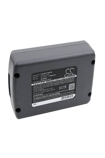 BTC-WGT700PW batteri (2000 mAh 18 V, Grå)