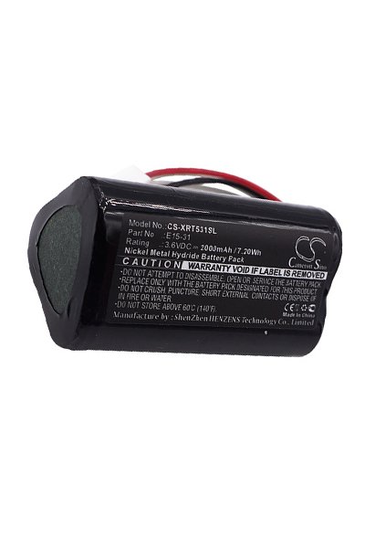 BTC-XRT531SL battery (2000 mAh 3.6 V, Black)