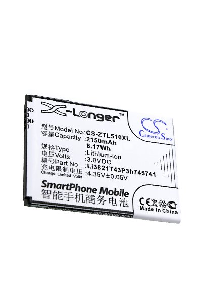 BTC-ZTL510XL batteri (2150 mAh 3.8 V, Sort)
