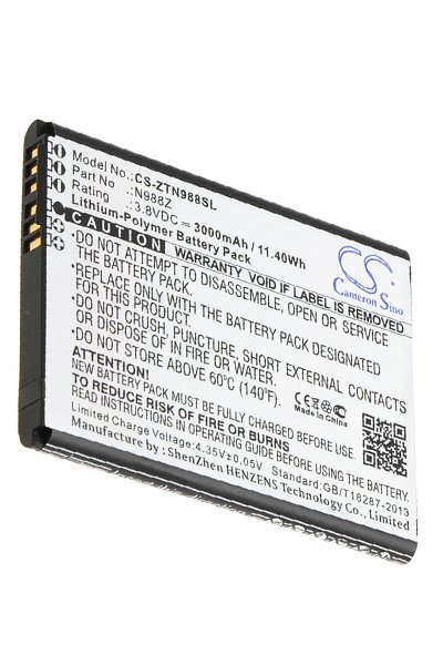BTC-ZTN988SL battery (3000 mAh 3.8 V)