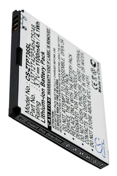 BTC-ZTP736SL accu (1100 mAh 3.7 V)