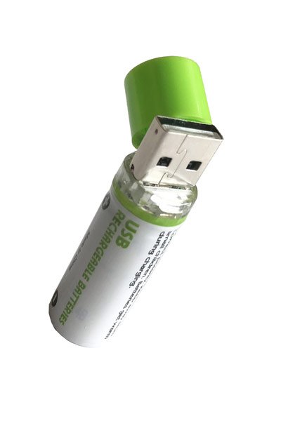  2x AA battery (1450 mAh, USB Rechargeable)