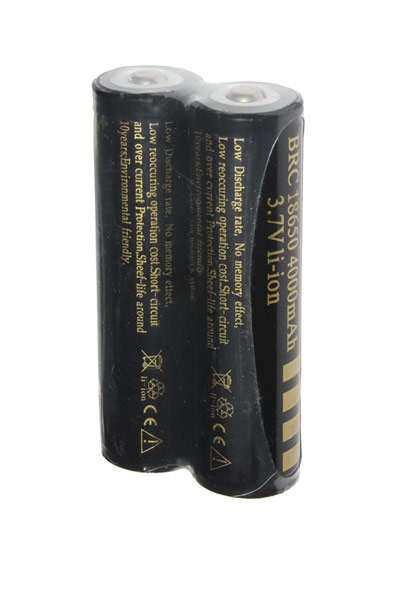 UltraFire BTE-SC-18650_4000X2 Batterie (4000 mAh 3.7 V, Schwarz)
