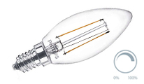 Bougie à filament dimmable