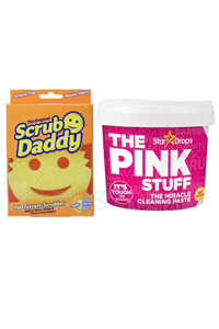  Tarjous: The Pink Stuff Pasta (500 grammaa) + Scrub Daddy | Alkuperäinen sieni