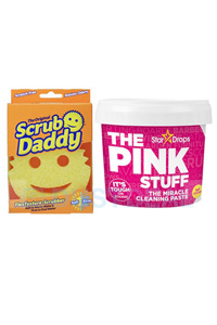  Tarjous: The Pink Stuff Pasta (850 grammaa) + Scrub Daddy | Alkuperäinen sieni