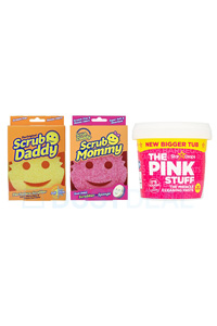  Tilbud: The Pink Stuff Pasta (850 gram) + Scrub Mamma Sponge Pink & Scrub Daddy Original Svamp