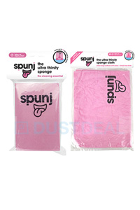 Spunj ultra absorberende doek + spons (roze)