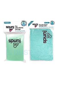 Spunj ultra absorberende doek + spons (blauwgroen)