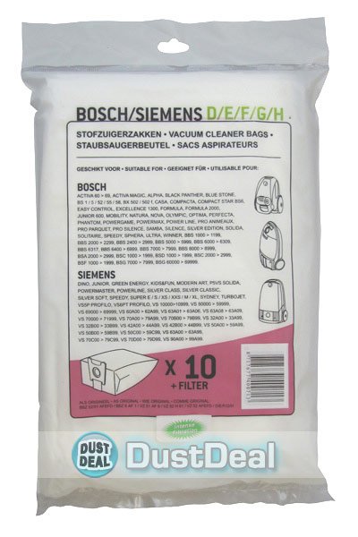 Hepa Filter geeignet für Bosch BSD1204AU/01 Silence 1400W 10 Staubsaugerbeutel