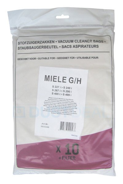 Replacement Vacuum Cleaner Bag For Miele S230I Type:G & H Pack of 5 
