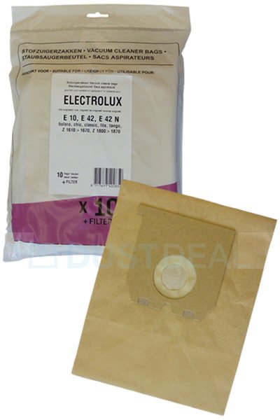 E42N poussière sacs pour electrolux Z1810 Z1820 Z1830 aspirateur 10 x E10 E42 